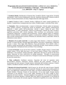 programma - Facoltà di Medicina e Chirurgia - Foggia