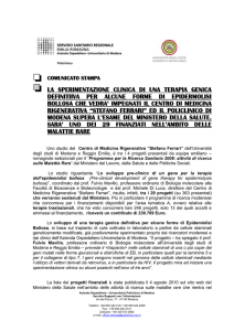 comunicato stampa - Università di Modena e Reggio Emilia Notizie