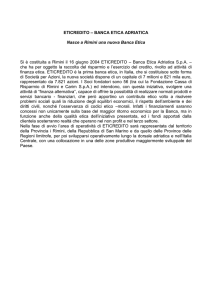 eticredito – banca etica adriatica - Fondazione Cassa di Risparmio