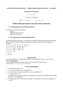 appunti di matematica – prof. bertassi manuela
