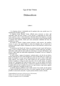 Ugo di San Vittore Didascalicon LIBRO I I. La Sapienza divina è