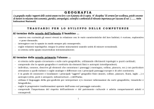 Geografia Infanzia Primaria Secondaria