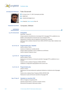 Fabio Giovannelli Europass CV, ESP