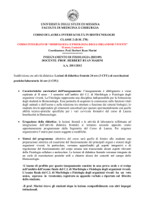 C.I.MORFOL.e FISIOL... - Facoltà di Medicina e Chirurgia di Messina