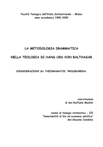 la metodologia drammatica in prolegomena