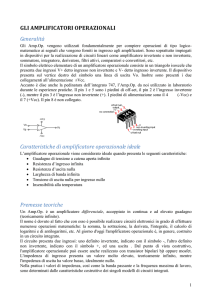 GLI AMPLIFICATORI OPERAZIONALI