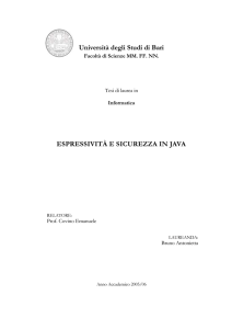 Espressività e sicurezza in Java