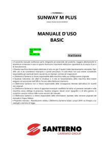 SUNWAY M PLUS MANUALE D`USO BASIC · Il presente manuale