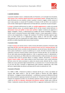 Piemonte Economico Sociale 2012 IL QUADRO GENERALE L