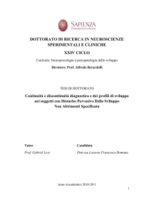 I Disturbi Pervasivi dello Sviluppo Non Altrimenti - Padis