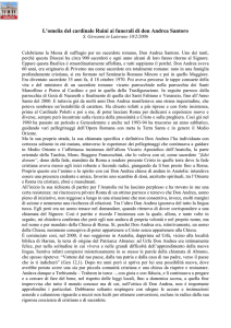 S. Giovanni in Laterano 10/2/2006 Celebriamo la Messa di suffragio