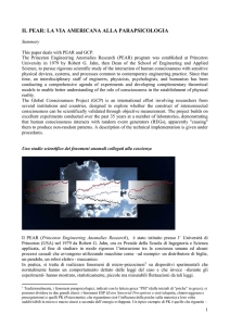 IL PEAR: LA VIA AMERICANA ALLA PARAPSICOLOGIA
