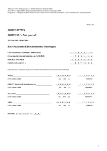 MODULO 1 - Istituto Superiore di Sanità