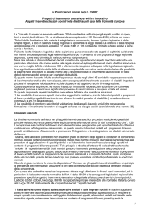 Appalti Clausole Inserimento Lavorativo Welfare 29-08-07