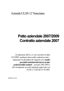 patto 2007/2009 - Azienda Ulss 12 veneziana