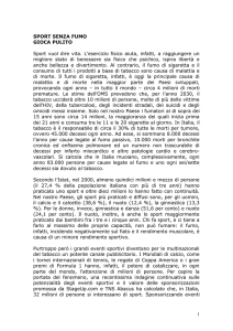 Fumo e sport - Ministero della Salute