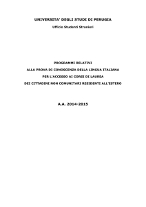 Programmi Delle Prove Di Lingua - Ambasciata d`Italia