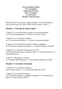 Liceo Scientifico Statale “R. Caccioppoli” Programma di storia