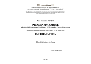 MODULO: algoritmi e linguaggi di programmazione (AL)