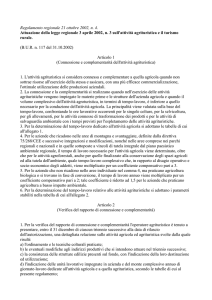 Regolamento regionale 21 ottobre 2002, n - Carducci
