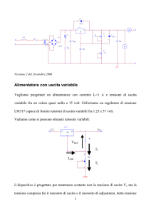 Alimentatore con uscita variabile