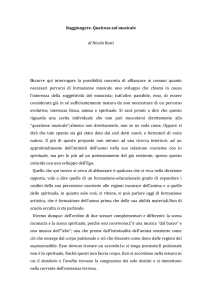 Raggiungere. Qualcosa sul musicale di Nicola Rosti Occorre qui