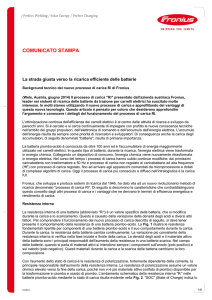 Comunicato stampa