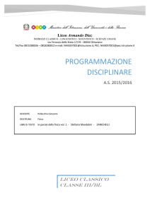 programmazione disciplinare - Matematica e Fisica