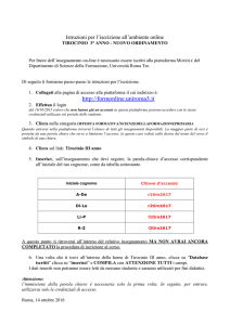 Istruzioni per l`iscrizione all`ambiente online TIROCINIO 3° ANNO
