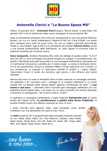 Antonella Clerici e “La Buona Spesa MD”
