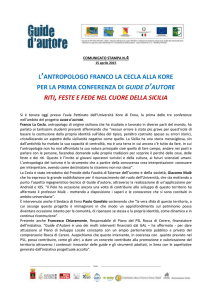 comunicato stampa n - Associazione Civita