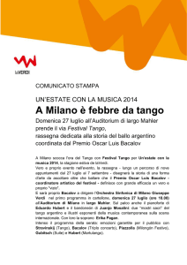 A Milano è febbre da tango