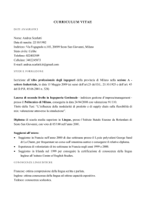 CV - Ordine degli Ingegneri della Provincia di Milano