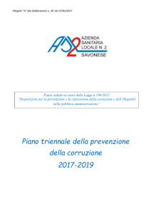 Piano triennale per la prevenzione della