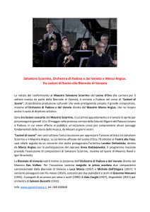 Salvatore Sciarrino, Orchestra di Padova e del Veneto e Marco