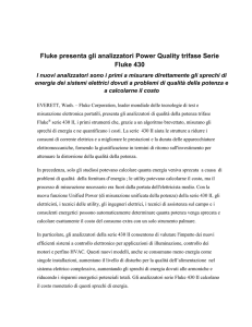 Fluke presenta gli analizzatori Power Quality trifase