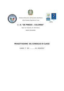 Progettazione CdC Classi PRIME - De Pinedo