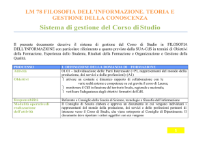 doc-di-gestione - Filosofia Urbino corso di laurea