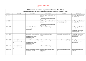 Orario I semestre e inizio corsi