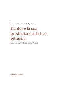 Kantor e la sua produzione artistico pittorica