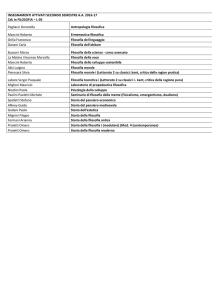 INSEGNAMENTI ATTIVATI SECONDO SEMESTRE A.A. 2016