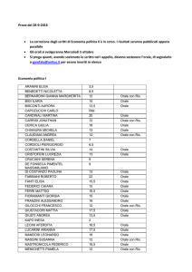 Prove del 28-9-2016 La correzione degli scritti di Economia politica