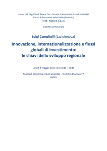 Innovazione, internazionalizzazione e flussi globali di investimento