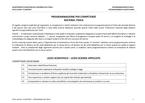 Competenze Fisica-Triennio Liceo Scientifico