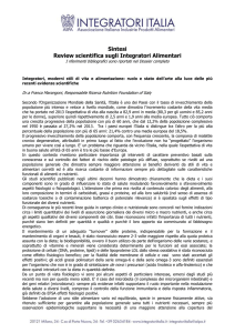 Review scientifica sugli Integratori Alimentari