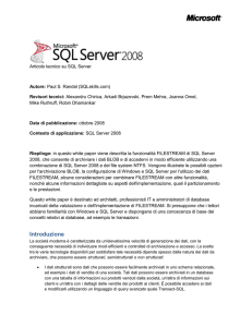 Configurazione di SQL Server per FILESTREAM