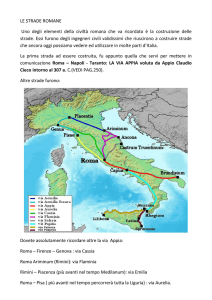 Roma – Napoli - Taranto: LA VIA APPIA voluta da Appio