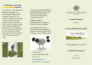 Brochure PerbioFeedback - Il Golf e la Mente, Golfissimamente.it