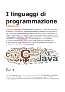 I linguaggi di programmazione