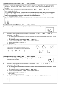 1-verifica “vettori nel piano” classe 1F data nome e cognome A